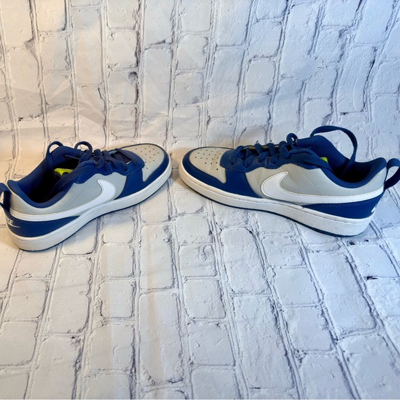 Nike Court Borough Low 2 GS Grey Fog Mystic Navy - Picture 5 of 8